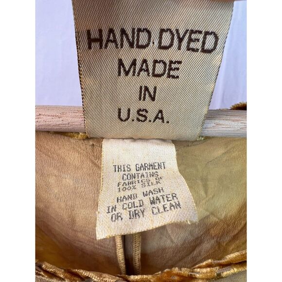 URU Kristine St. Erik Silk Hand Dyed 2‑Piece Dress & Duster Boho Set Fits M–XL - Picture 5 of 10